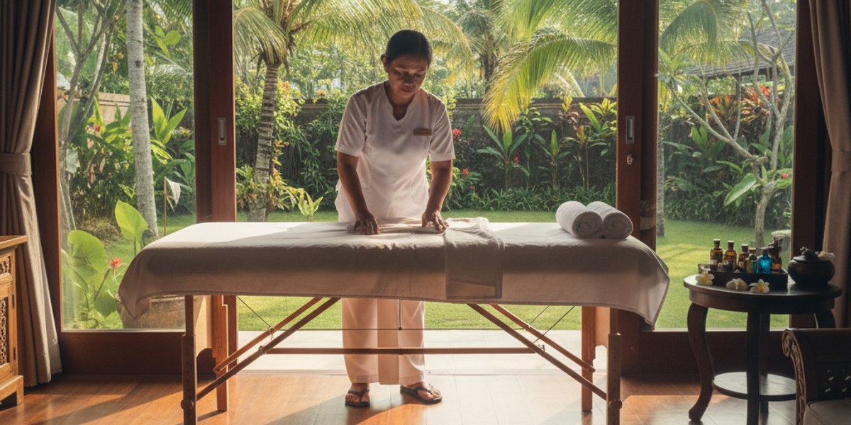 Professional massage service in Bali villa